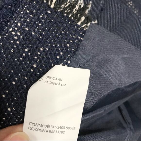 Vince Womens XSmall XS Soft Boucle Jacket Coastal Blue Fringe Textured Blazer - Picture 8 of 8